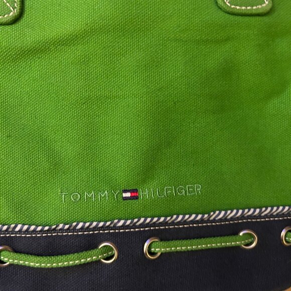 Tommy Hilfiger Blue and Green Bucket Bag - Picture 2 of 5